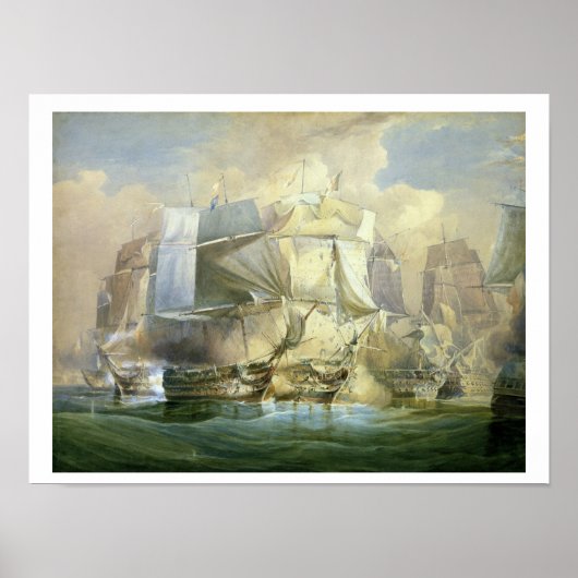 De slag om Trafalgar, het begin van de Acti Poster (Voorkant)