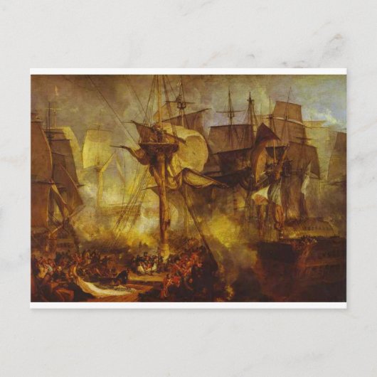 De slag om Trafalgar, zoals gezien van de Mijzen Briefkaart (Voorkant)