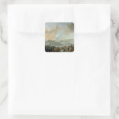 De slag om Waterloo, 18 juni 1815 Vierkante Sticker (Tas)