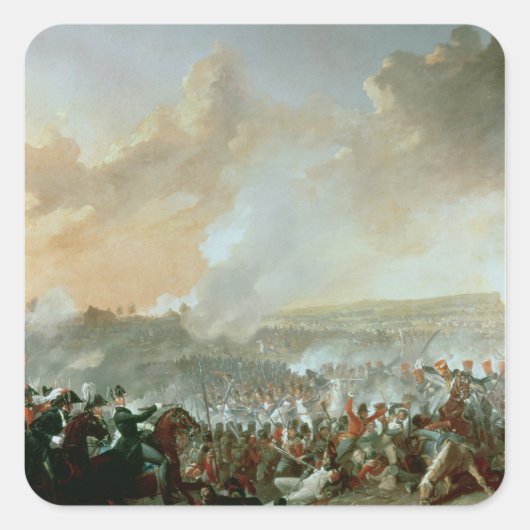 De slag om Waterloo, 18 juni 1815 Vierkante Sticker (Voorkant)