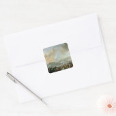 De slag om Waterloo, 18 juni 1815 Vierkante Sticker (Envelop)