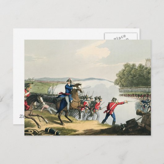 De slag om Waterloo besloot door de hertog van Wel Briefkaart (Voorkant / Achterkant)