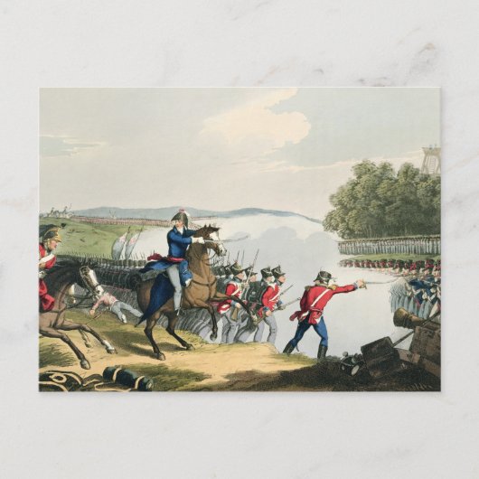 De slag om Waterloo besloot door de hertog van Wel Briefkaart (Voorkant)