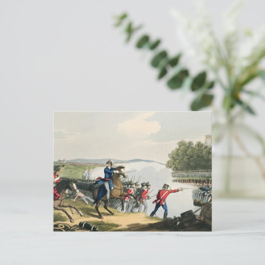 De slag om Waterloo besloot door de hertog van Wel Briefkaart (Staand voorkant)