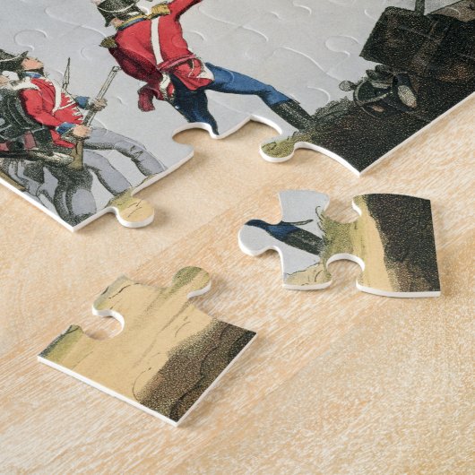 De slag om Waterloo besloot door de hertog van Wel Legpuzzel (Zijkant)