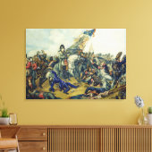 De slag om Waterloo in 1815, 1831 Canvas Afdruk (Insitu (Woonkamer))