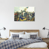 De slag om Waterloo in 1815, 1831 Canvas Afdruk (Insitu (Slaapkamer))