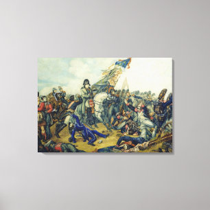 De slag om Waterloo in 1815, 1831 Canvas Afdruk