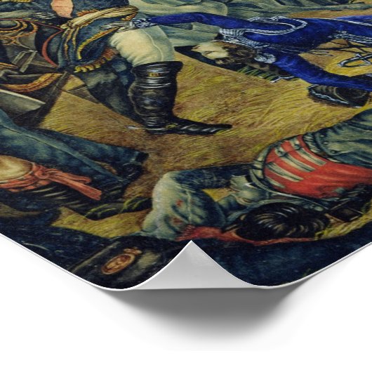 De slag om Waterloo in 1815, 1831 Poster (Hoek)