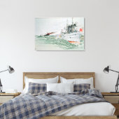 De slag om Yalu, 17 september 1894 Canvas Afdruk (Insitu (Slaapkamer))