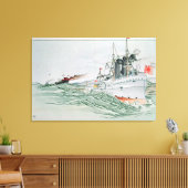 De slag om Yalu, 17 september 1894 Canvas Afdruk (Insitu (Woonkamer))