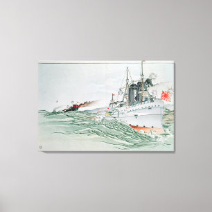 De slag om Yalu, 17 september 1894 Canvas Afdruk