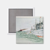 De slag om Yalu, 17 september 1894 Magneet (Voorkant / Achterkant)