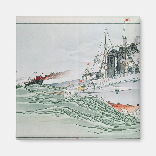 De slag om Yalu, 17 september 1894 Magneet (Voorkant)