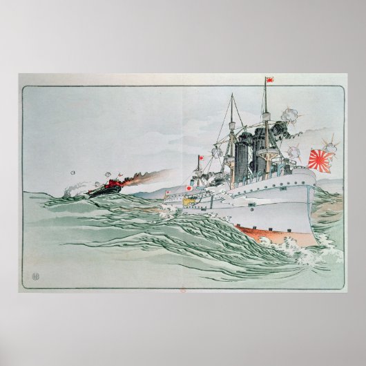 De slag om Yalu, 17 september 1894 Poster (Voorkant)