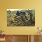 De slag om Yelnya bij Moskou in 1941 Canvas Afdruk (Insitu (Woonkamer))