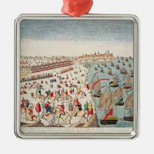 De slag om Yorktown, 19 oktober 1781 Metalen Ornament