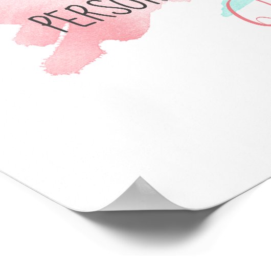 De slag van de borstel Gepersonaliseerde douanecit Poster (Hoek)