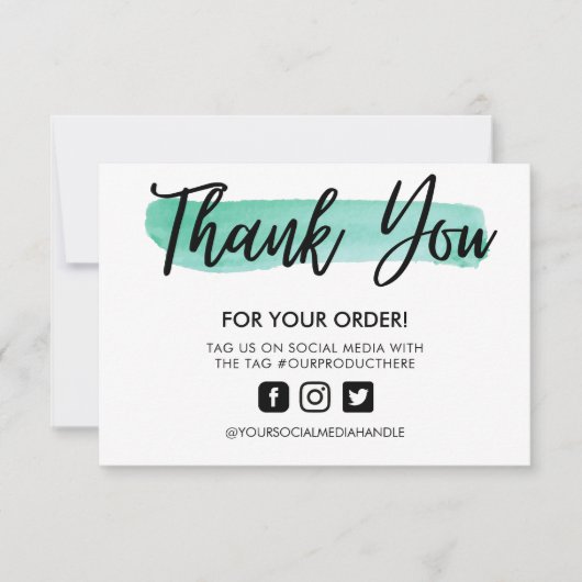 De Slag van de Borstel van de waterverf Dank u het (Voorkant)