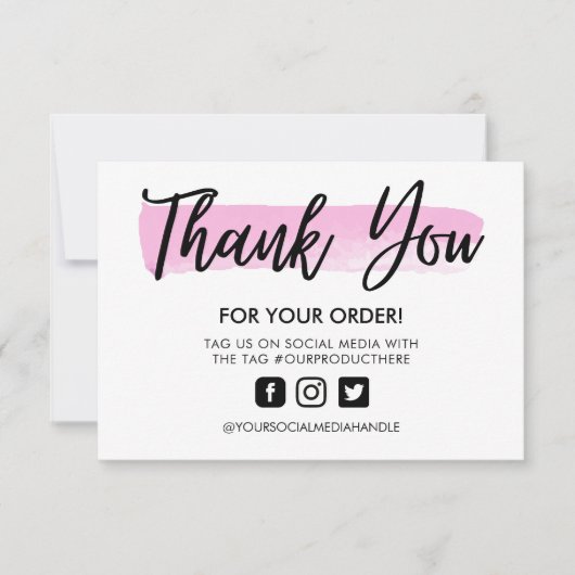 De Slag van de Borstel van de waterverf Dank u het (Voorkant)