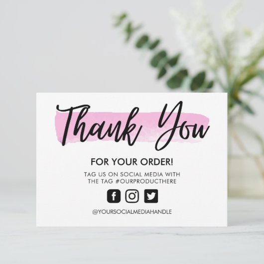 De Slag van de Borstel van de waterverf Dank u het (Staand voorkant)