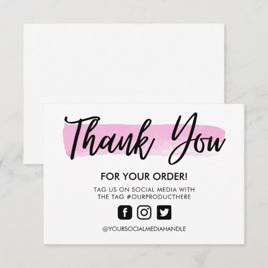 De Slag van de Borstel van de waterverf Dank u het (Voorkant / Achterkant)