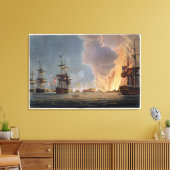 De slag van de Nijl, 1 augustus 1798, gegraveerd Canvas Afdruk (Insitu (Woonkamer))
