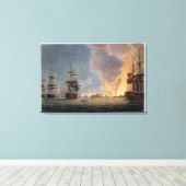 De slag van de Nijl, 1 augustus 1798, gegraveerd Canvas Afdruk (Insitu (Houten vloer))