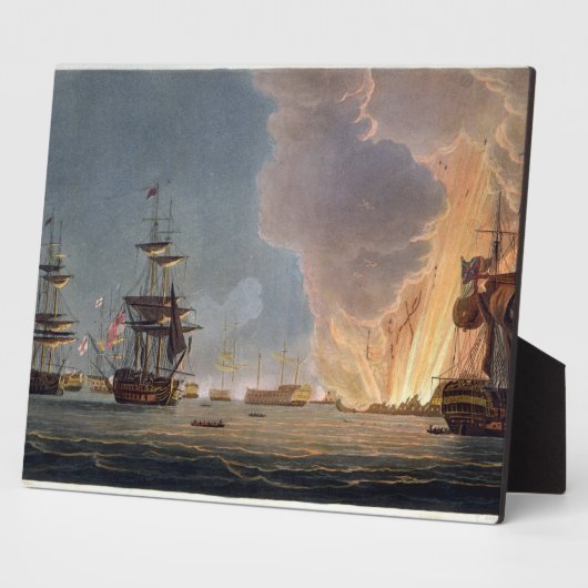 De slag van de Nijl, 1 augustus 1798, gegraveerd Fotoplaat (Zijkant)