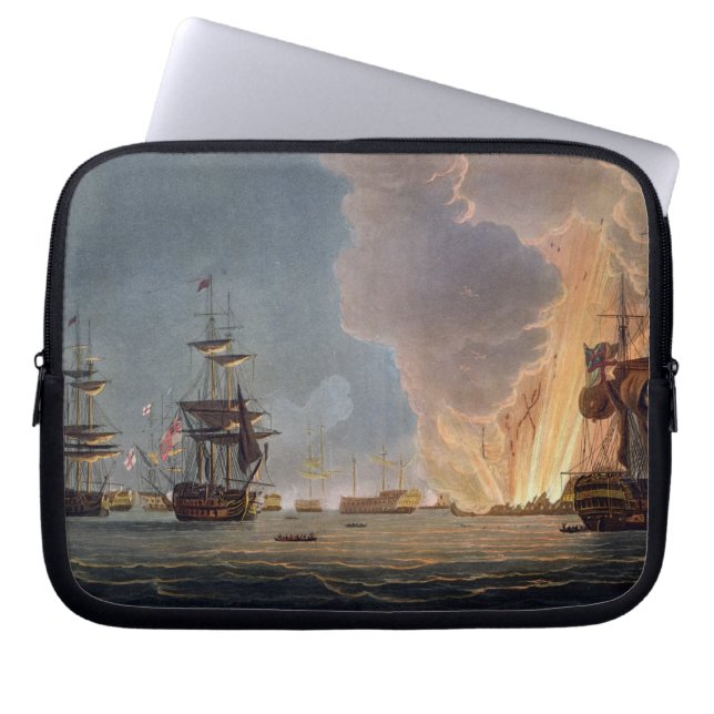 De slag van de Nijl, 1 augustus 1798, gegraveerd Laptop Sleeve (Voorkant)
