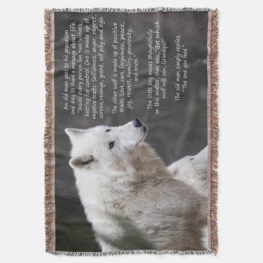 De Slag van de Twee Wolven Deken (Voorkant Verticaal)