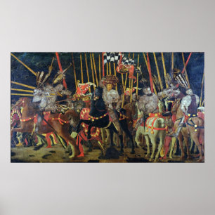 De slag van San Romano in 1432, c.1456 Poster