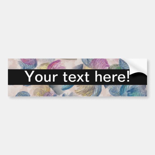 De slagen van de borstel abstract ontwerp bumpersticker (Voorkant)