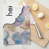 De slagen van de borstel abstract ontwerp theedoek (Quarter Fold)