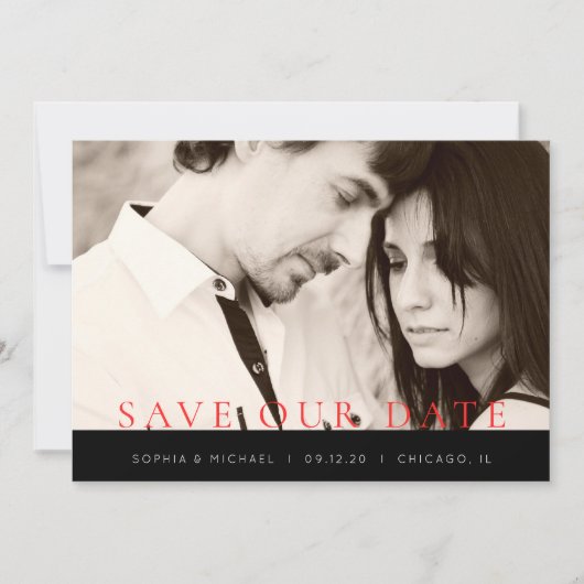 De Slagen van de liefde sparen de Datum Save The Date (Voorkant)