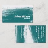 De Slagen van de verf - Blauwgroen Visitekaartje (Voorkant / Achterkant)