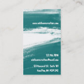 De Slagen van de verf - Blauwgroen Visitekaartje (Achterkant)