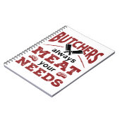 De slagers ontmoeten altijd uw behoeften notitieboek (Linkerzijde)