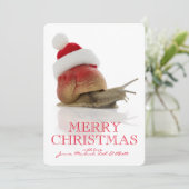 De Slak van Kerstmis Feestdagenkaart (Staand voorkant)