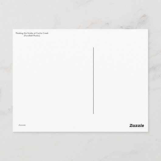 De slang drijven briefkaart (Achterkant)