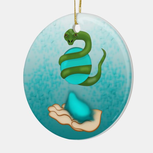 De slang keramisch ornament (Links)