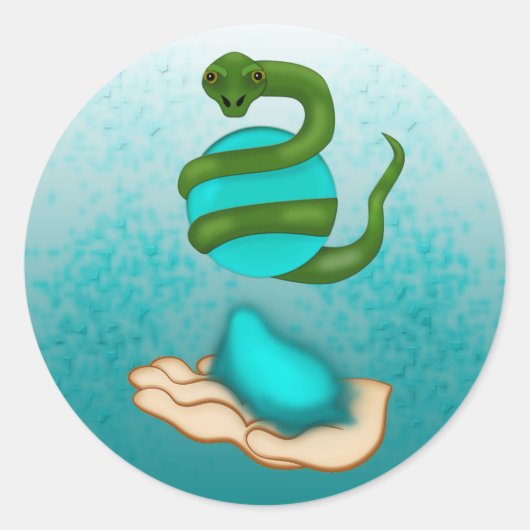 De slang ronde sticker (Voorkant)
