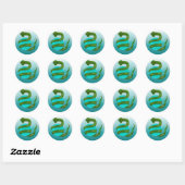 De slang ronde sticker (Vel)