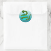 De slang ronde sticker (Tas)