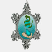 De slang tin sneeuwvlok ornament (Links)