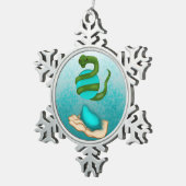 De slang tin sneeuwvlok ornament (Rechts)