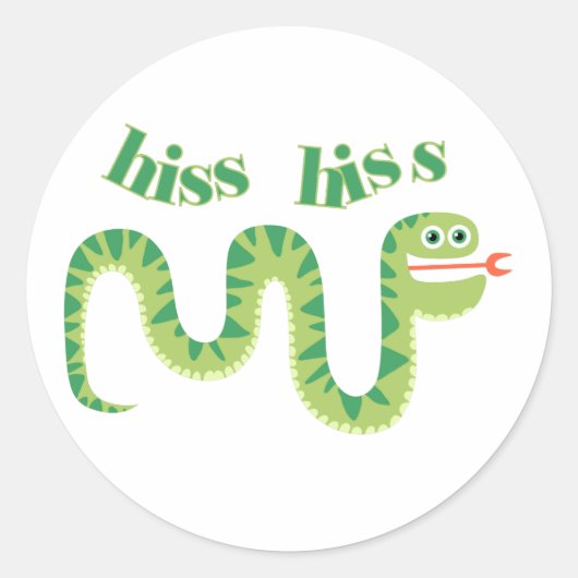 De Slang van de Sisklank van de sisklank Ronde Sticker (Voorkant)