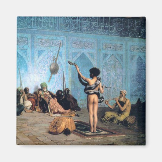 "De slangenbezweerder", door Jean Leon Gerome Magneet (Voorkant)