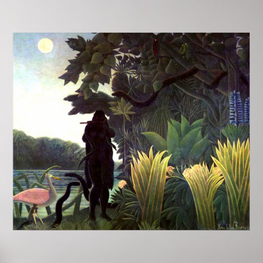 De Slangenbezweerder van Henri Rousseau Poster (Voorkant)
