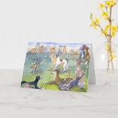 De slanke Pret van het Ei en van de Lepel van de Kaart (Gele Bloem)